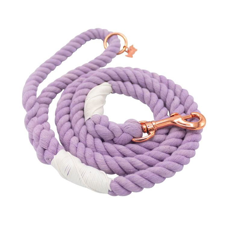 Sassy Woof Rope Leash - Lavender